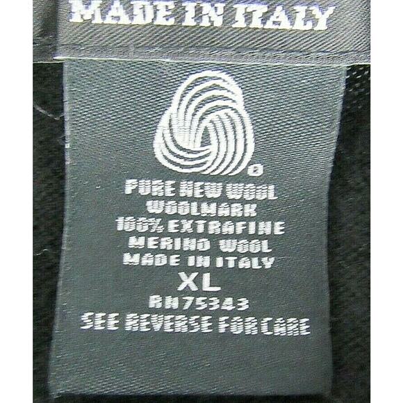 Marco Fiori Argyle Pattern Merino Wool Sweater Italy Size X-Large Gray / Blue - Picture 4 of 6